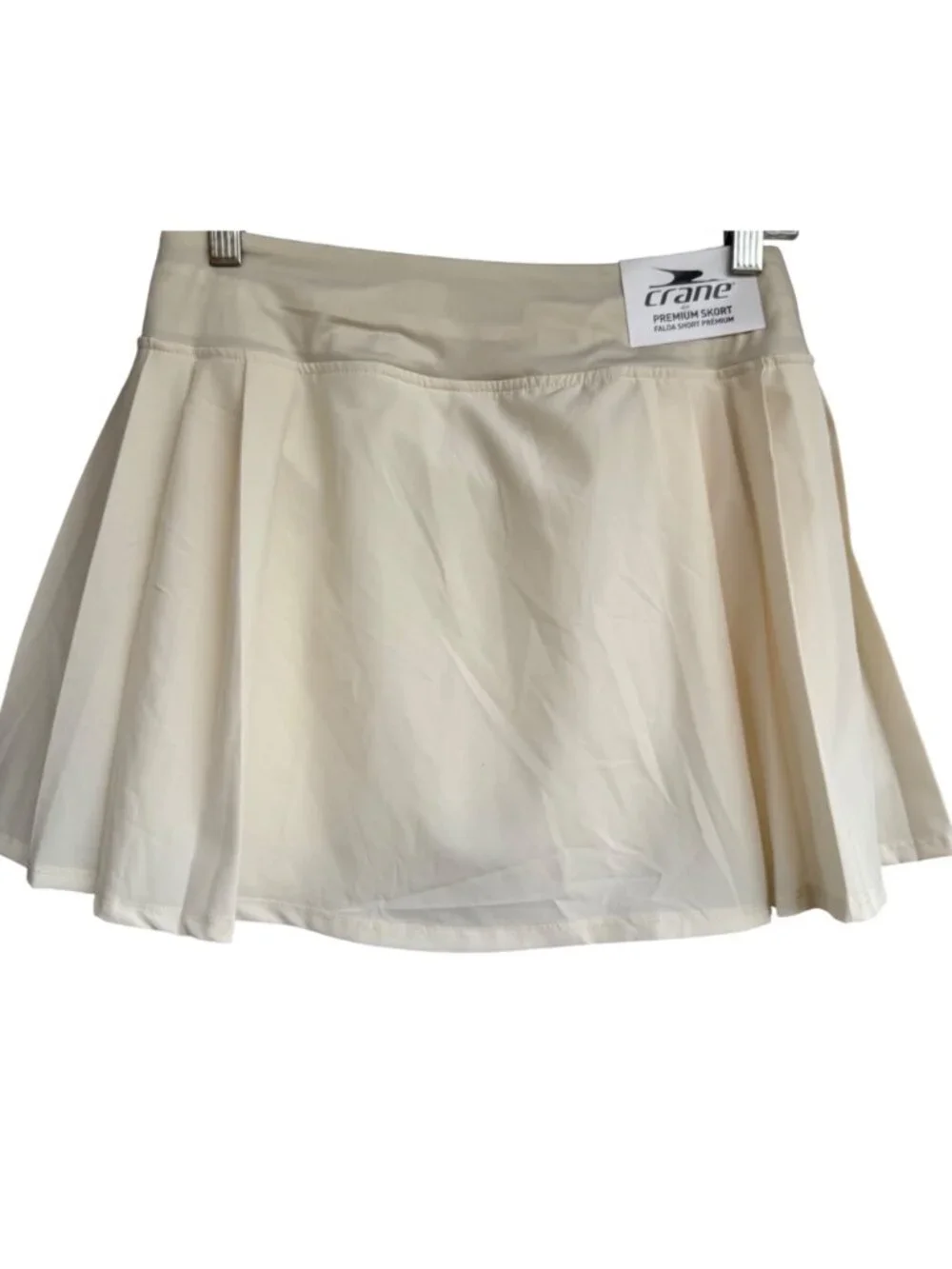 Crane Womens Premium Pleated Skort Built-In Short Cream S Activewear Pickleball - Picture 2 of 16